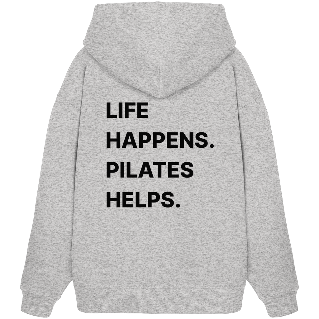 AuraBloom - Life Happens. Pilates Helps - Organic Oversize Hoodie