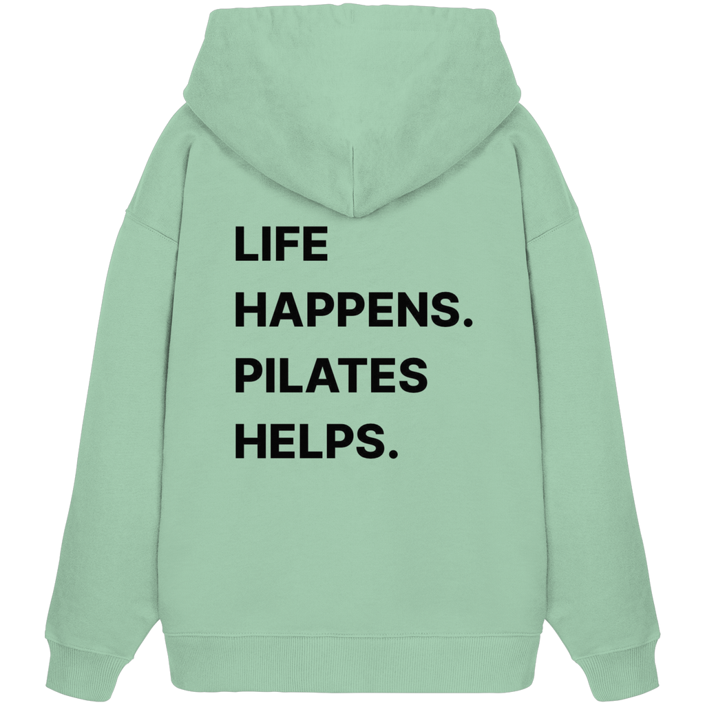 AuraBloom - Life Happens. Pilates Helps - Organic Oversize Hoodie