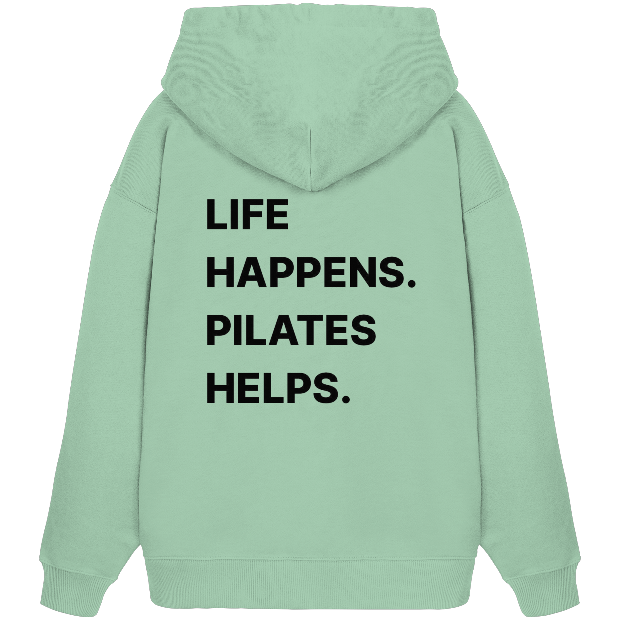 AuraBloom - Life Happens. Pilates Helps - Organic Oversize Hoodie