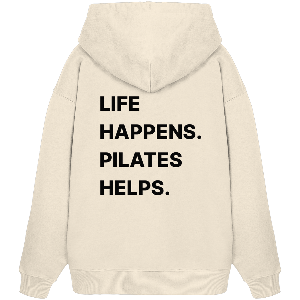 AuraBloom - Life Happens. Pilates Helps - Organic Oversize Hoodie