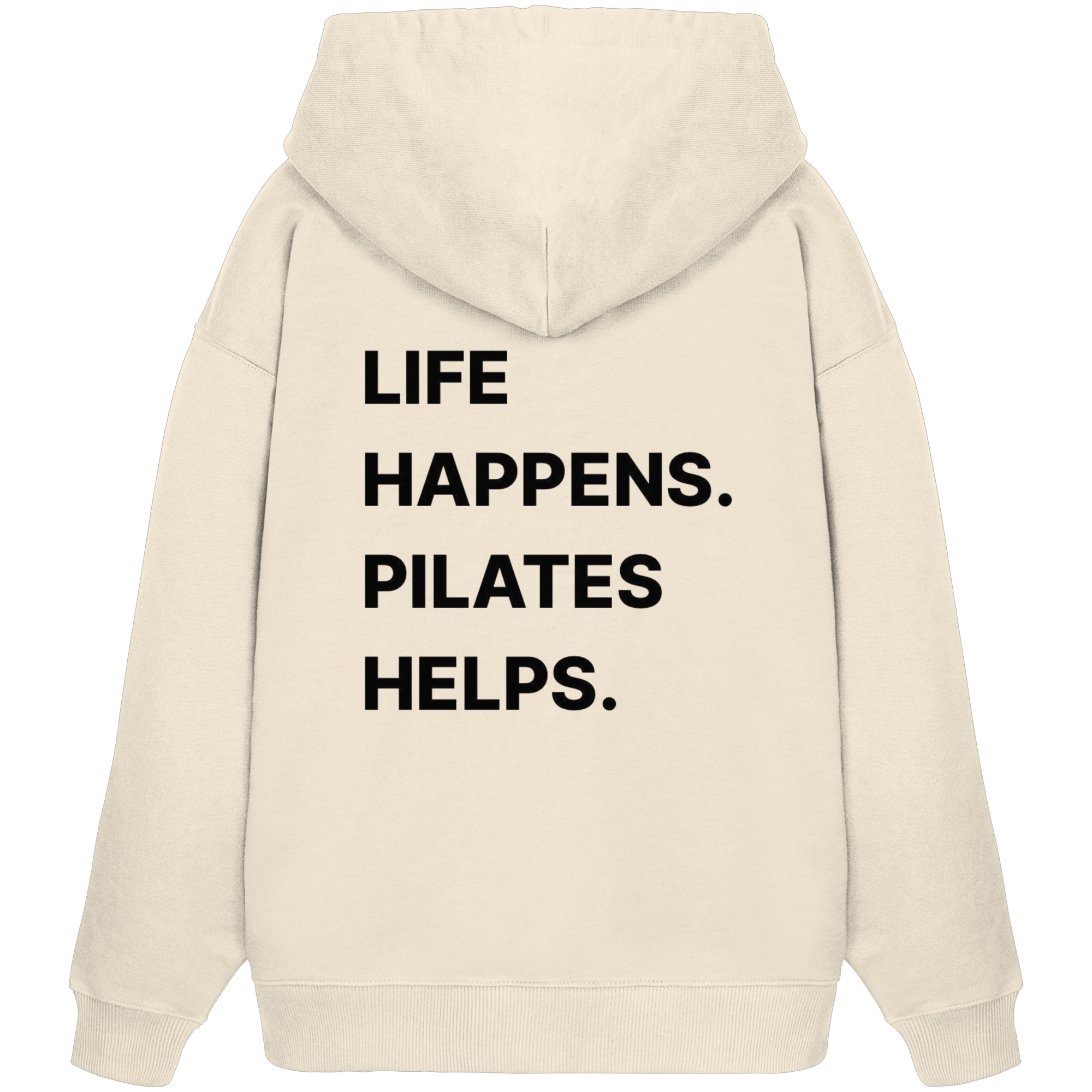 AuraBloom - Life Happens. Pilates Helps - Organic Oversize Hoodie